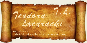 Teodora Laćarački vizit kartica